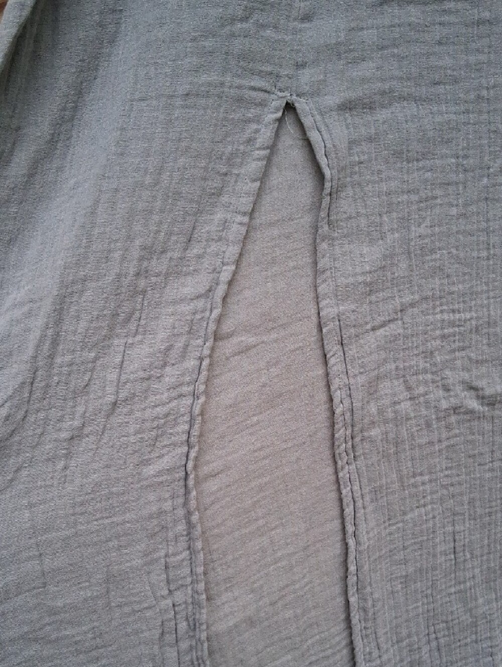 NATURAL LIFE Gray Spaghetti-Strap Gauze Maxi Dress - Picture 5 of 12